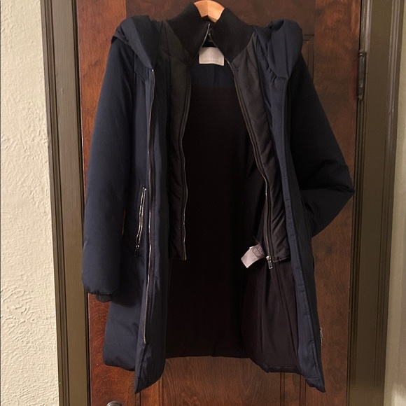 Soia & Kya luxury Women's Navy Hooded Coat - Picture 11 of 11